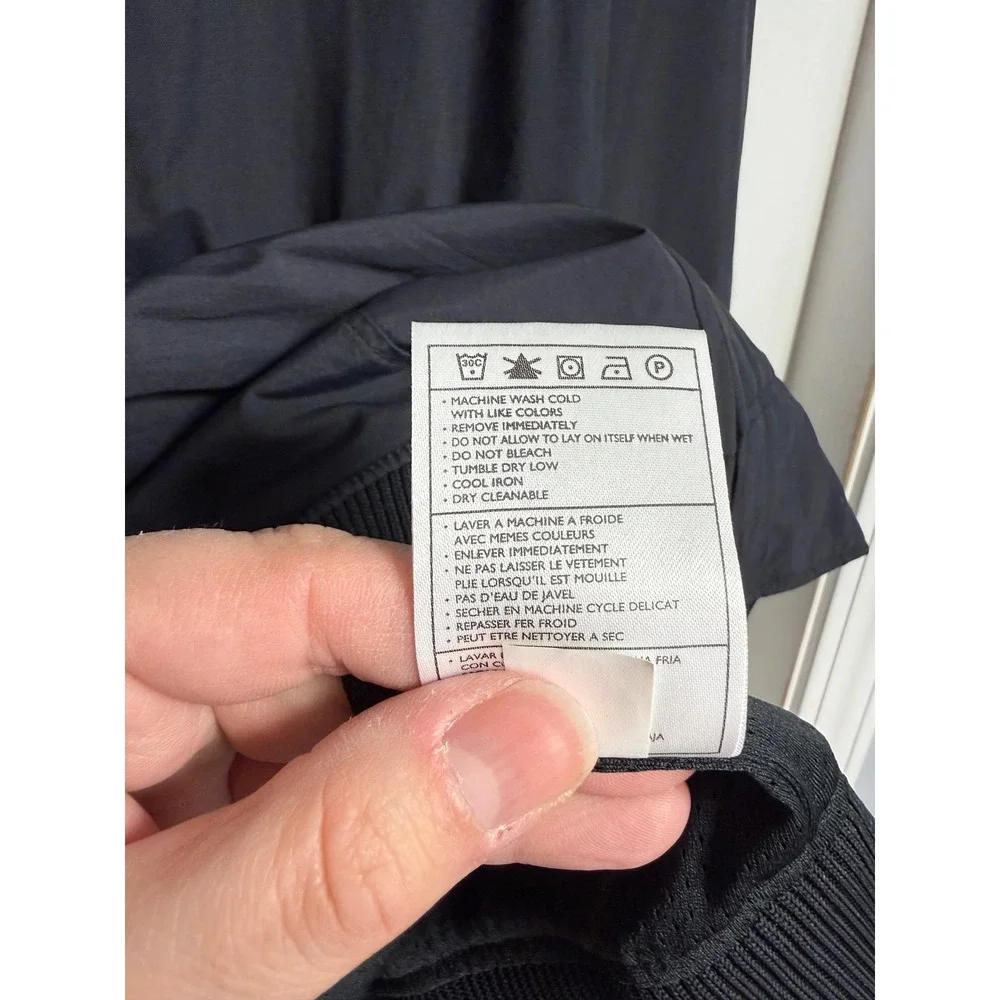 Vtg Y2K Jordan Mens Full Zip Bomber Jacket Black Nylon Mesh XL Nike Jumpman‎